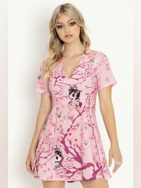 Blackmilk Tokidoki Cherry Blossom Evil V Dress